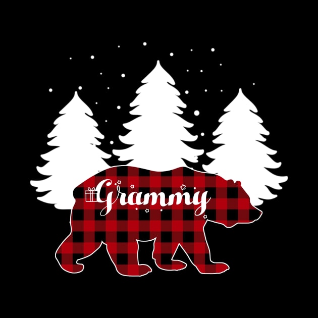 Buffalo Red Plaid Grammy Bear Matching Family Christmas by Kagina