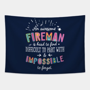 An awesome Fireman Gift Idea - Impossible to Forget Quote Tapestry