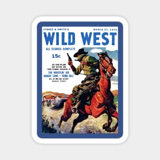 Wild West Magazine Cover October 1943 Magnet