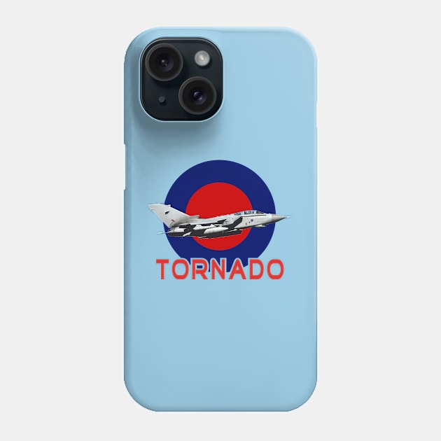 RAF Tornado in RAF roundel blue Phone Case by AJ techDesigns