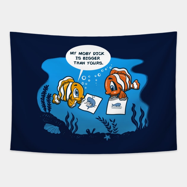 Cute Funny Innocent Fish Underwater Tapestry by BoggsNicolas