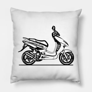 X8RS Super Sport Motorcycle Sketch Art Pillow