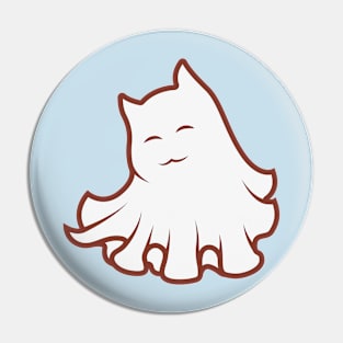 Cute Cat Ghost Pin