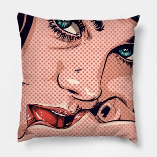 woman vs woman Pillow