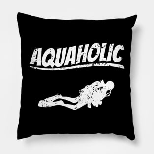 Scuba Diving Aquaholic Pillow