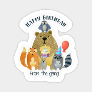 Happy Birthday From the Wildlife Gang Magnet