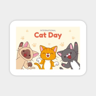 International Cat Day Wall Art 1 Magnet