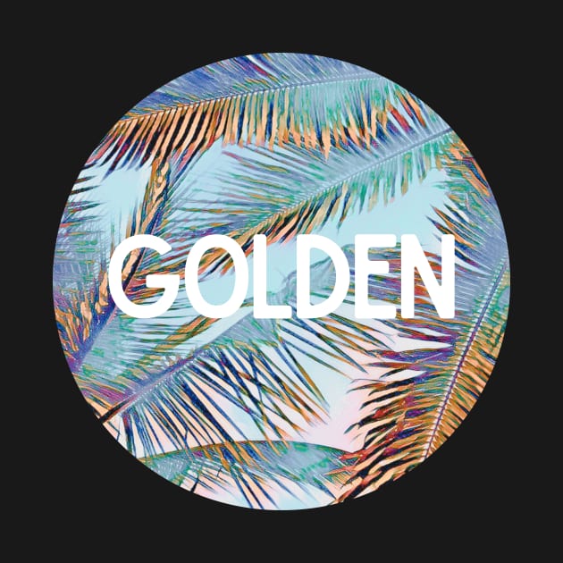 Golden Palm Trees Design - Inspiring Quotes by BloomingDiaries