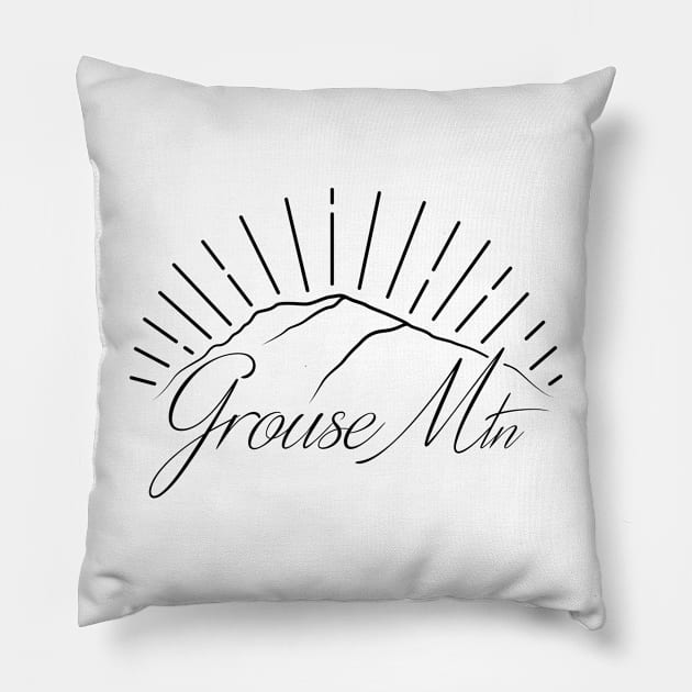 Grouse Mountain Pillow by StevenSwanboroughDesign