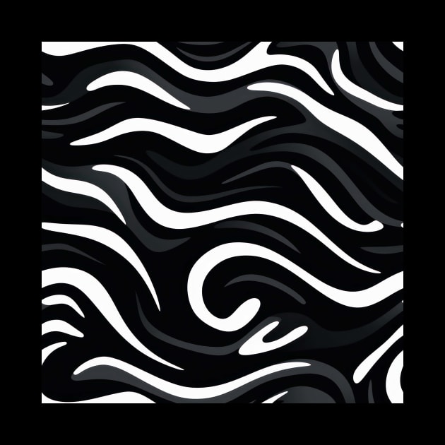 Monochrome Waves: Modern Abstract Ebb and Flow by star trek fanart and more