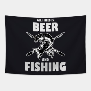 All I need is Beer and Fishing Tapestry