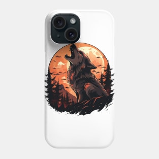 howling wolf Phone Case