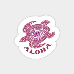 Aloha Pink Tribal Honu -4486 Magnet