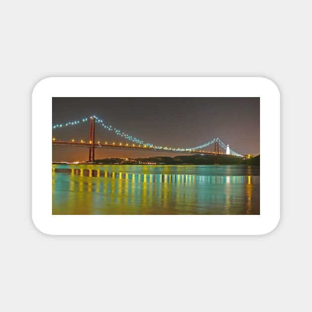 Lisbon bridge Magnet by terezadelpilar