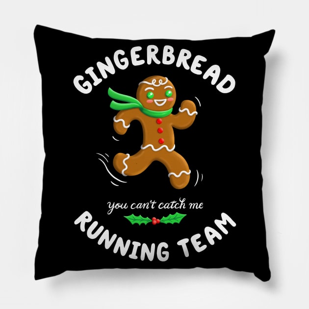 Gingerbread Running Team Pillow by LEvans