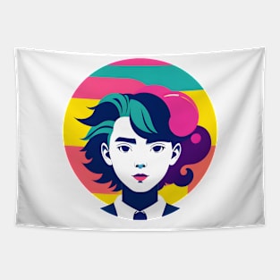 Bright and Colorful Person Tapestry