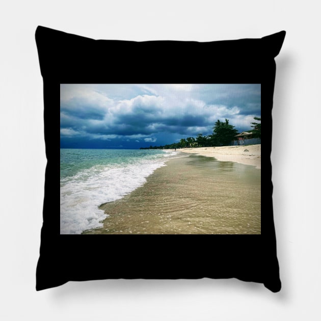 the beach Pillow by MarkoShirt