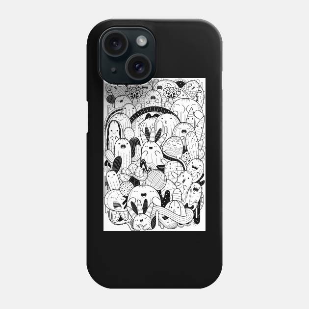 Cactus-Doodle Phone Case by amramna