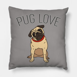 Pug Love Cute Dog Lover Pillow