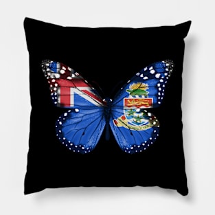 Caymanian Flag  Butterfly - Gift for Caymanian From Cayman Islands Pillow