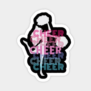 Pom Pom Cheerleader Spirit Vintage Letters Look Cheerleader Magnet