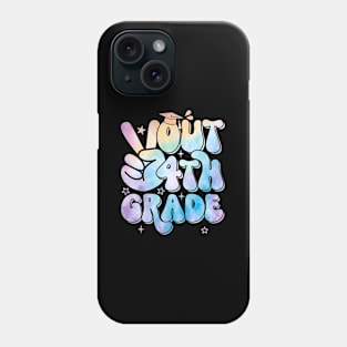 Peace Out 4Th Grade Tie Dye Graduation Last Day Of School Phone Case