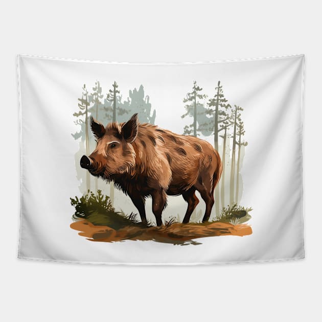 Wild Boar Tapestry by zooleisurelife