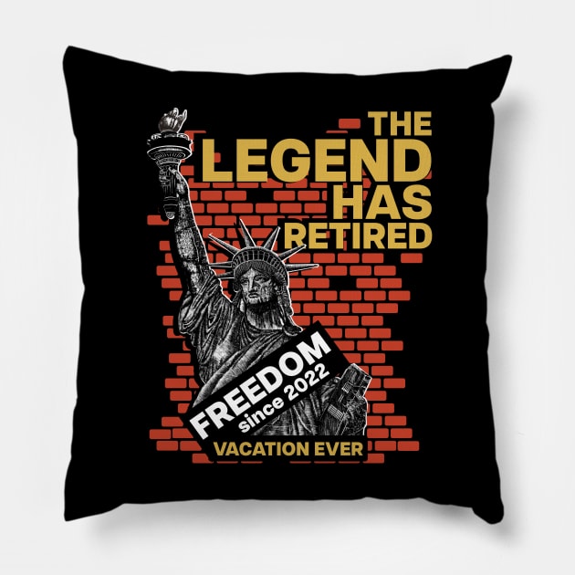 Retired 2022 Not My Problem Anymore Pillow by PunnyPoyoShop