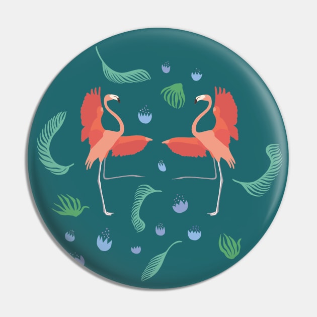 Flamingo dance Pin by Flyingrabbit