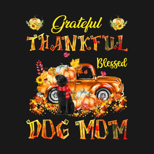 Black Labrador Pumpkin Thankful Grateful Blessed Dog Mom by Benko Clarence