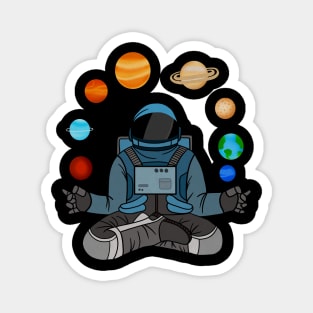 Astronaut Meditating, Yoga, Zen, Universe Magnet