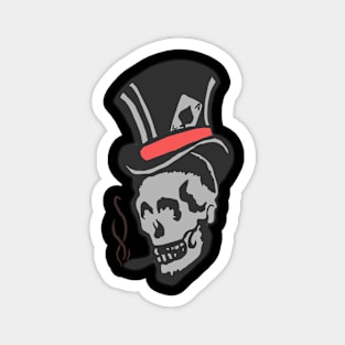 Small Skull in a Top Hat Magnet