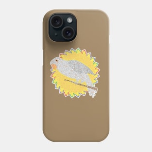 Grey Parrot Circle Design Phone Case