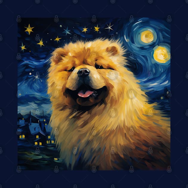 Chow Chow Dog Night by NatashaCuteShop