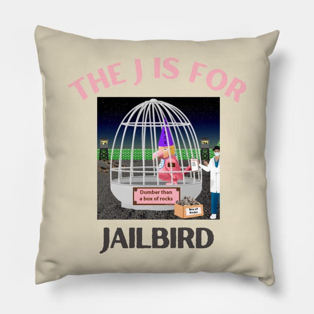 Donald J Trump Jailbird Dunce Cap Pillow by Funny Bone