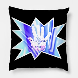 Hand Talk Blues Pillow