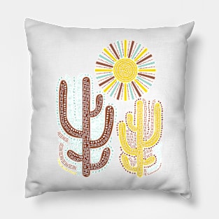 Sun and Cactus Pillow