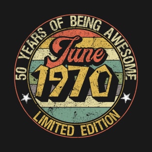 born June 1970 Vintage Gift T-Shirt