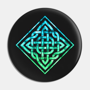 Celtic Knot Blue Green Pin