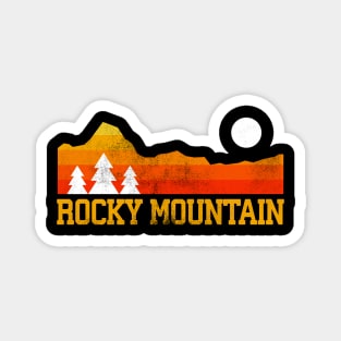 rocky mountain national park retro vintage mountains Magnet