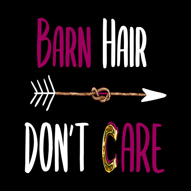 Barn Hair Don't Care Shirt Horse Shirt - Purple Design by Awareness of Life