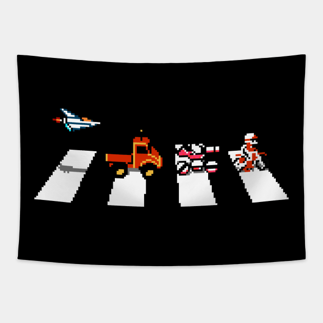 8-Bit Road (Vehicles) Tapestry by CCDesign