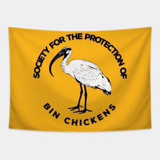 Society For The Protection Of Bin Chickens Tapestry