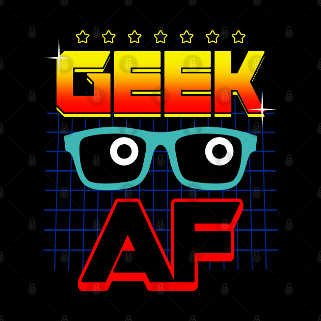 Proud Geek 80's Style Retro Rad Geek Meme Gift For Cool Geeks by BoggsNicolas