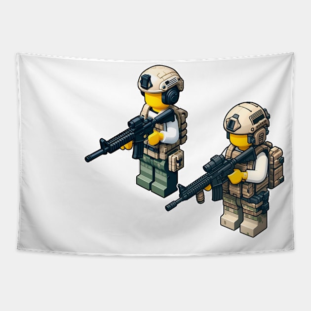 Tactical LEGO Tapestry by Rawlifegraphic