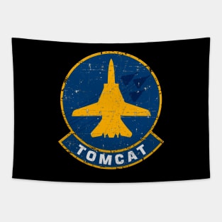 F-14 Tomcat - Yellow Silhouette F-14 Tomcat - Grunge Style Tapestry