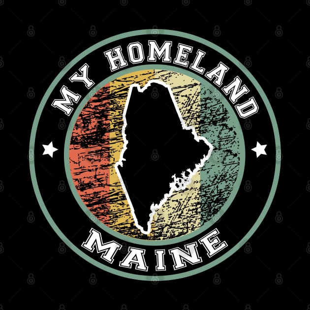 Homeland Maine state USA vintage by LiquidLine