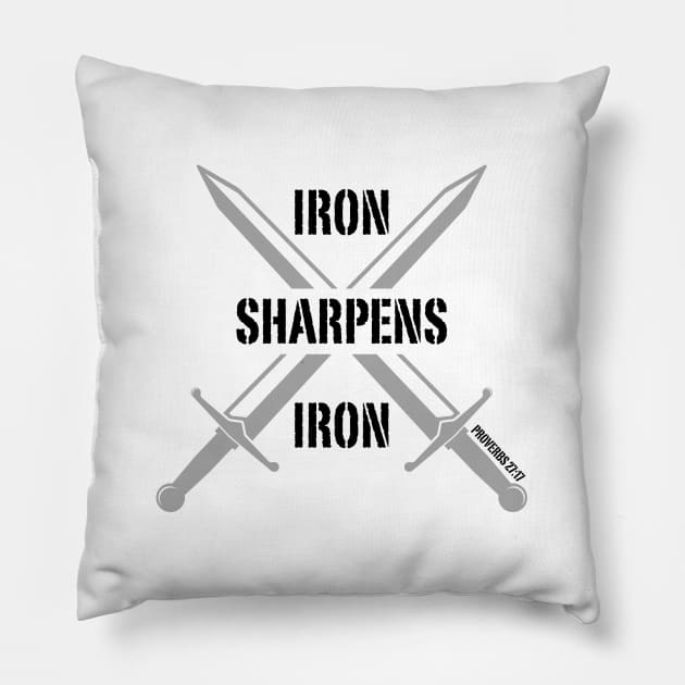 IRON SHARPENS IRON Pillow by Faith & Freedom Apparel 