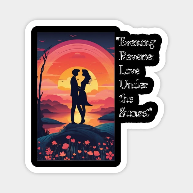 "Evening Reverie: Love Under the Sunset" Magnet by abdellahyousra