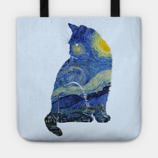 Vincent's Starry Night Museum Cat Tote